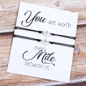 Compass Best Friend Compass 2 Bracelet Card Birthday gift NWT